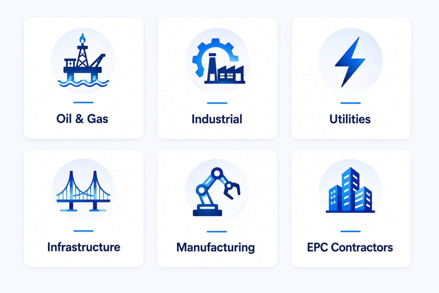 Sectors: Oil & Gas, Industrial, Utilities, Infrastructure, Manufacturing, EPC Contractors